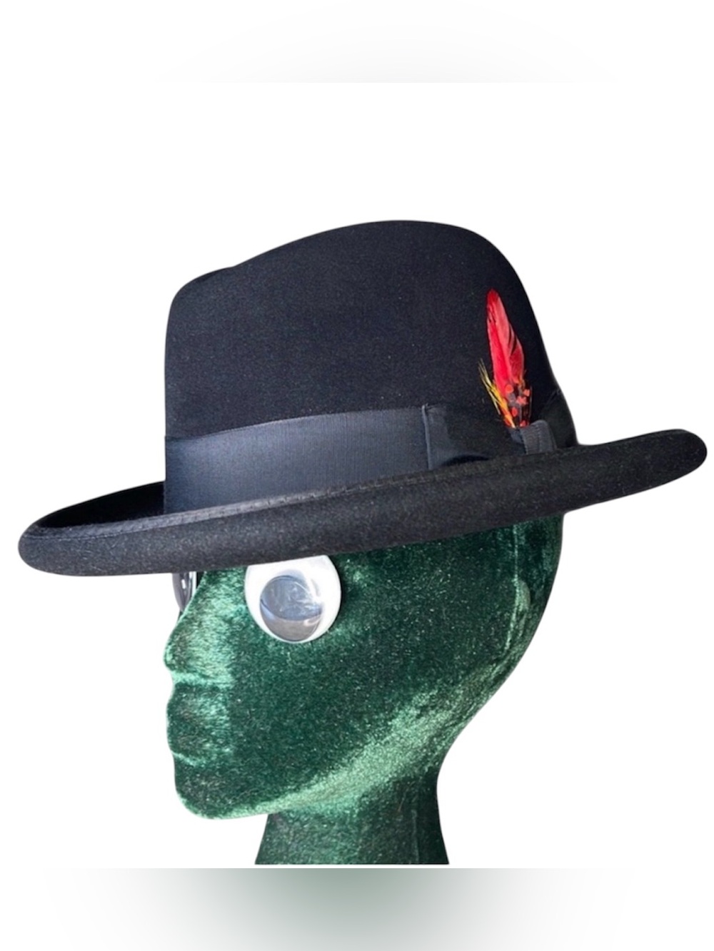 Vintage Bailey Black Genuine Fur Felt Godfather  Hat